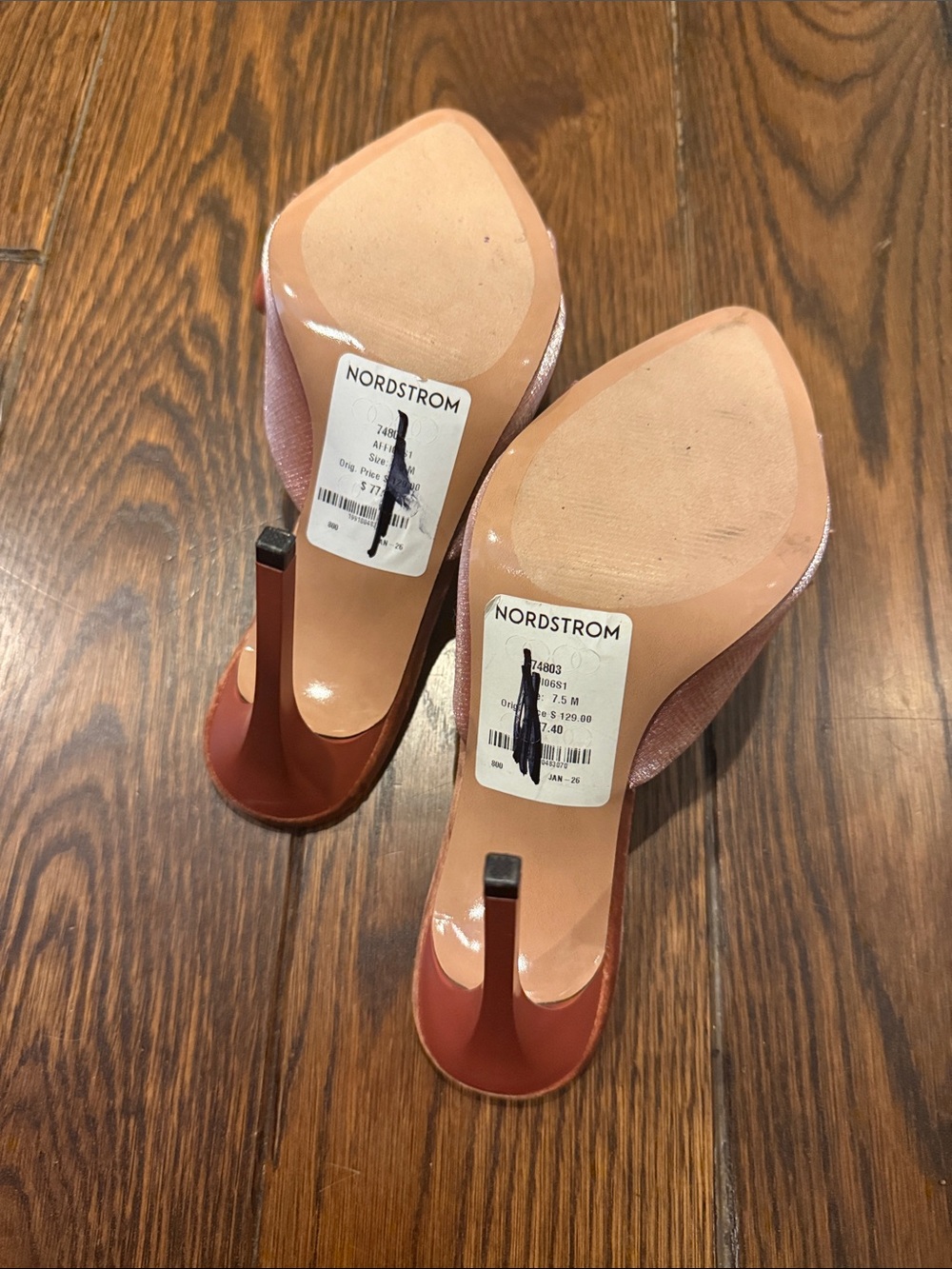 Steve Madden Rust Red Ruffle Mule Heels - Picture 4 of 4